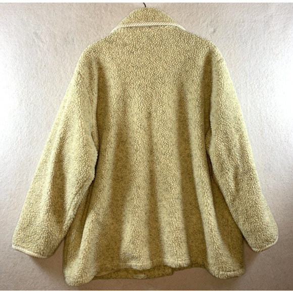 Vintage Haband Women Oversized Sherpa Button Jacket Sz XL Cottage Folk Rustic - Picture 7 of 13